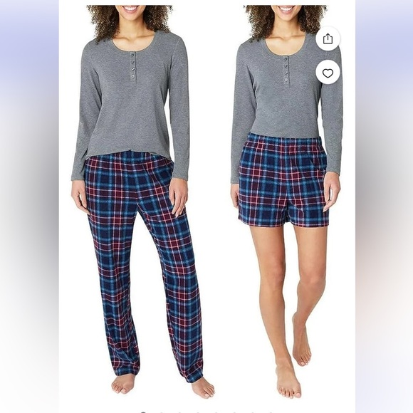 NWT Eddie Bauer Ladies' 3-Piece Waffle Fleece Pajama Set - Picture 1 of 6